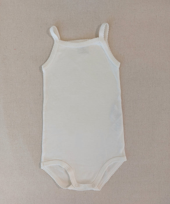 PETIT BATEAU White sleeveless bodysuit