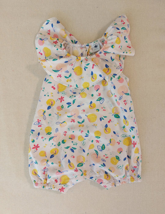 PETIT BATEAU Sleeveless printed baby girl rompers
