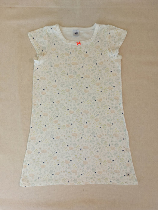 PETIT BATEAU Girls' short-sleeved floral print nightdress