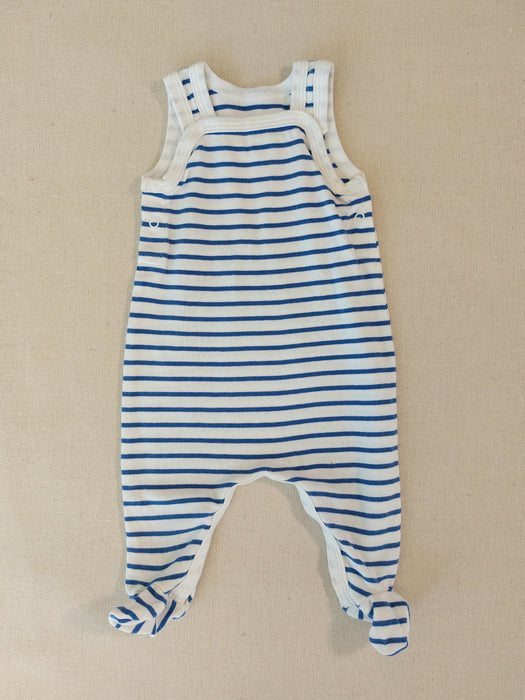 PETIT BATEAU Newborn striped dungarees