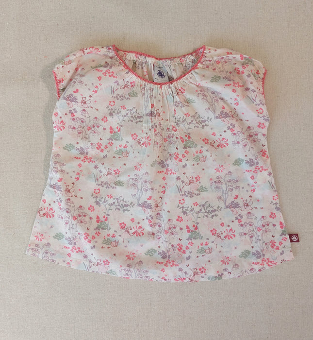 PETIT BATEAU Printed baby girl blouse