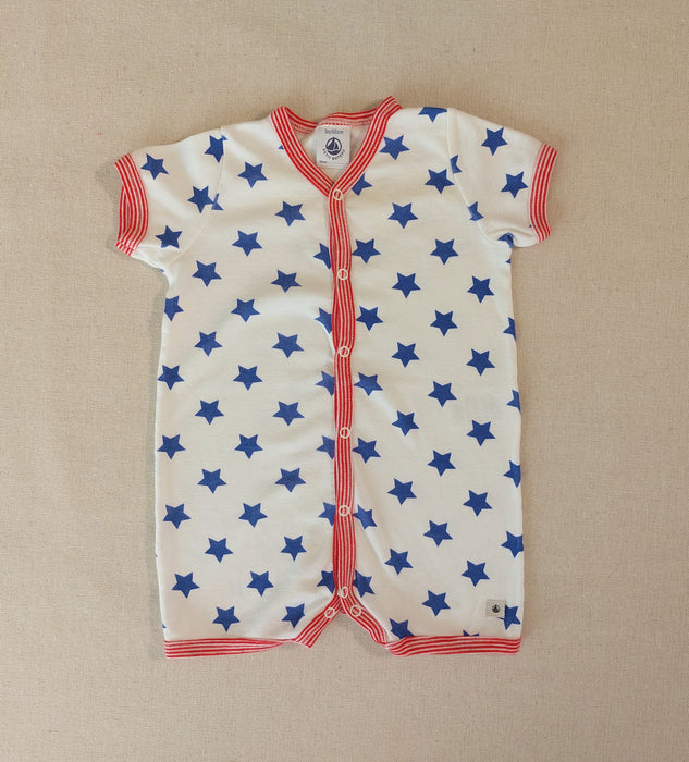 PETIT BATEAU Babies' stars Patterned Cotton Playsuit