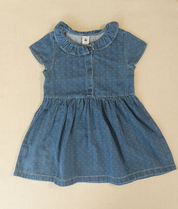 PETIT BATEAU Baby girl chambray dress