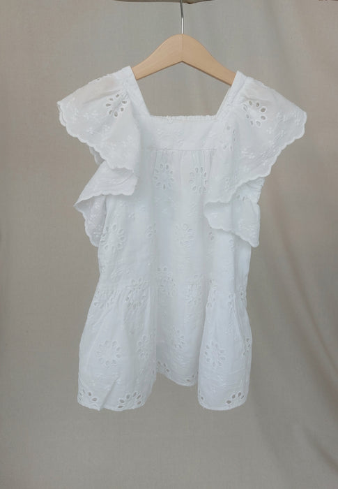 ZARA Girls’ white broderie anglaise dress