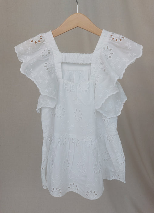 ZARA Girls’ white broderie anglaise dress