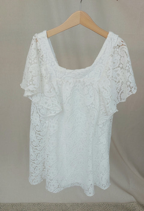 ZARA Girls’ white lace dress