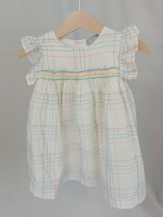 BOUT'CHOU Smocked embroidered poplin dress