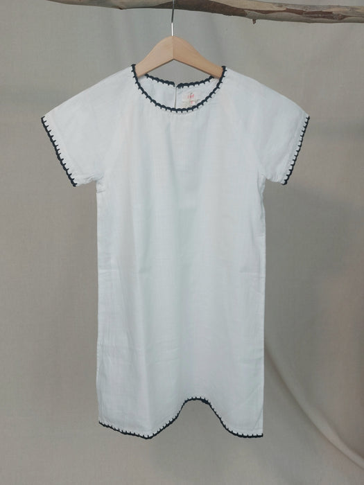 ZEF Girls’ white linen dress