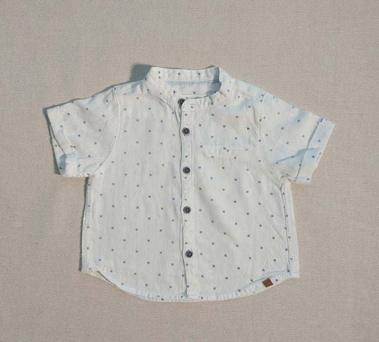 ZARA White short-sleeve baby shirt