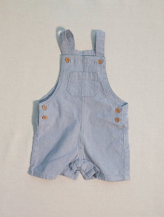 BOUT'CHOU Striped baby short overalls