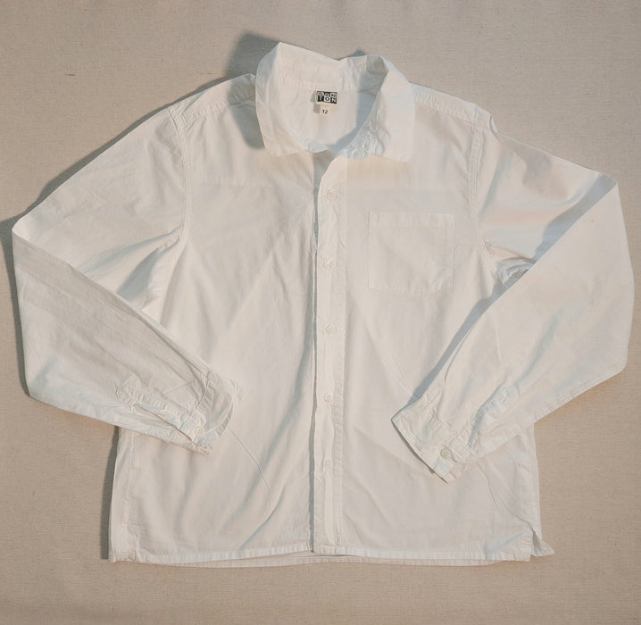 BONTON White poplin boys’ shirt