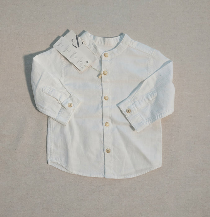 ZARA White baby shirt with mandarin collar