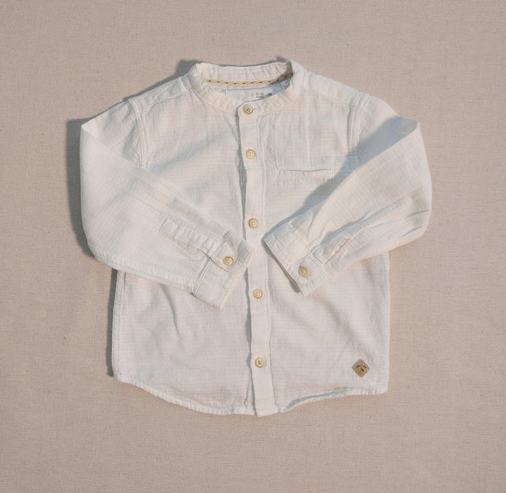 ZARA White baby shirt with mandarin collar