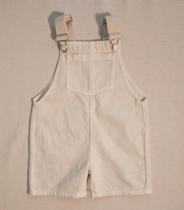 ZARA Beige denim short overalls