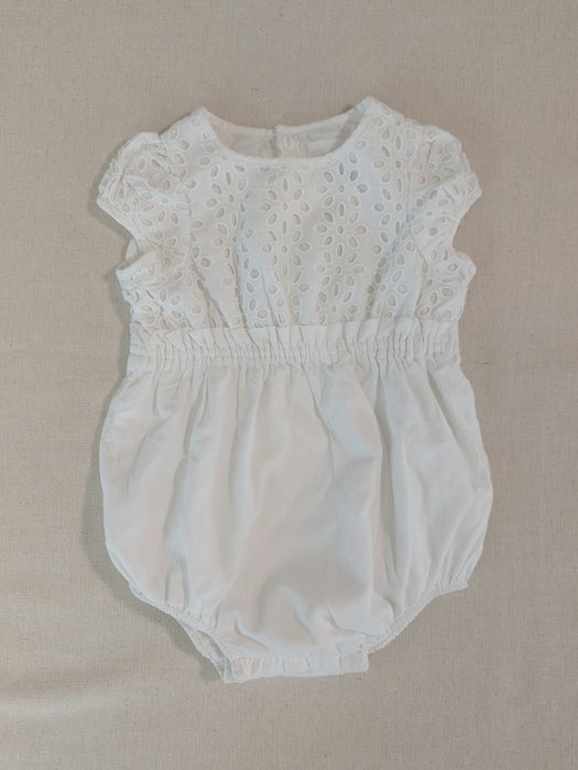 JACADI Baby girl sleeveless cotton lace romper