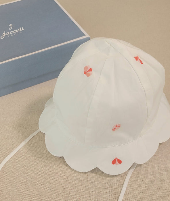 JACADI Embroidered baby girl summer hat