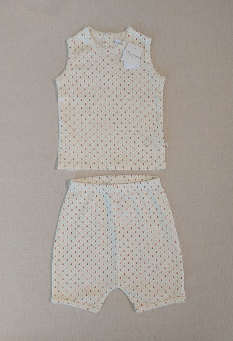 BONPOINT Baby girl print set in organic cotton