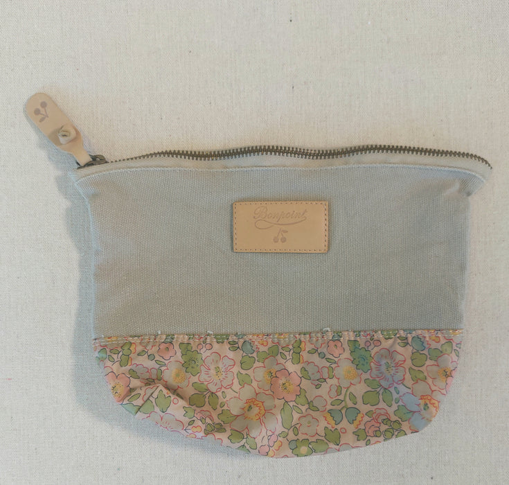 BONPOINT Pouch with Liberty print insert and leather details
