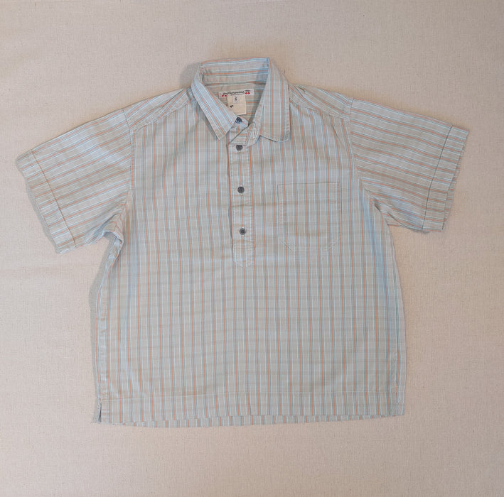BONPOINT Short-sleeve checked poplin shirt