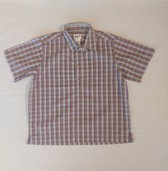 BONPOINT Short-sleeve checked poplin shirt