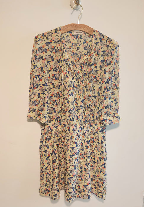 ZADIG&VOLTAIRE Printed silk 3/4 sleeve dress