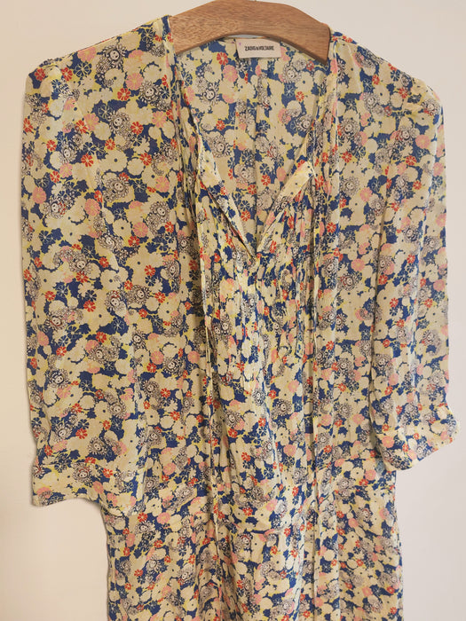 ZADIG&VOLTAIRE Printed silk 3/4 sleeve dress