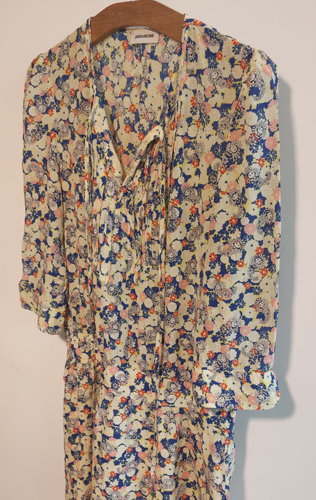 ZADIG&VOLTAIRE Printed silk 3/4 sleeve dress