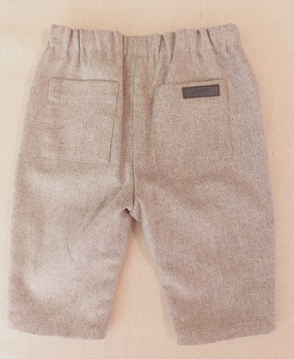 JACADI Baby Boy Outfit - Soft Flannel Pants & Plaid Shirt