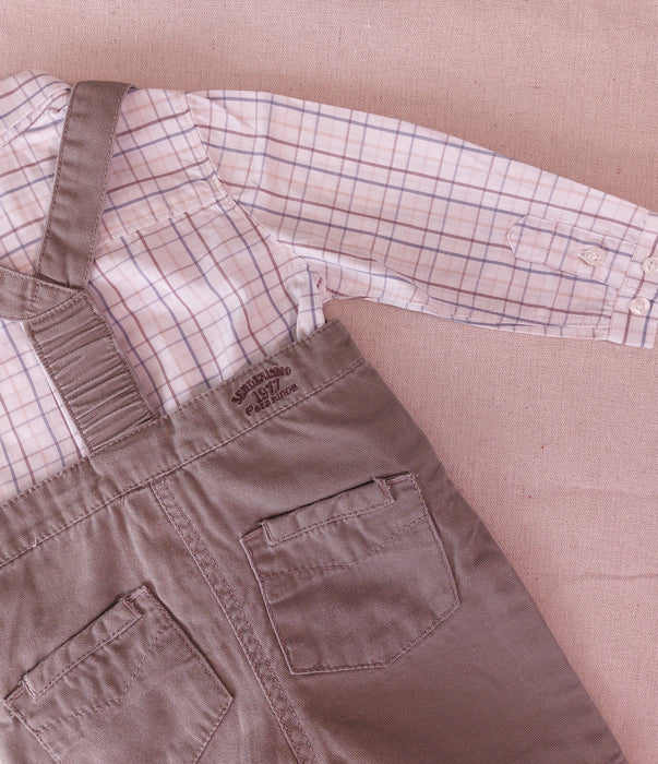 CYRILLUS Baby Boy Set - Overalls & Shirt