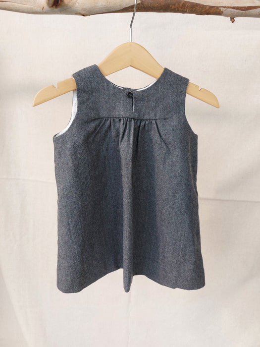 BONPOINT Baby Girl Flannel Pinafore Dress