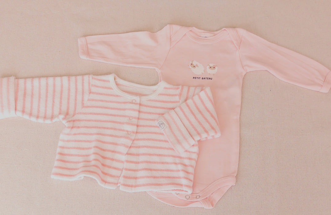 PETIT BATEAU קרדיגן פסים רך