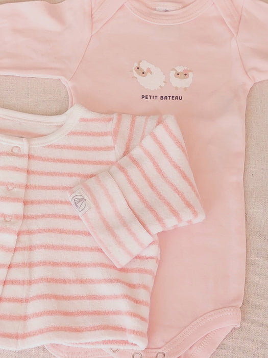 PETIT BATEAU קרדיגן פסים רך