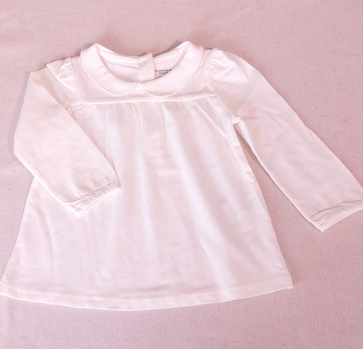 BOUT'CHOU Baby Girl Blouse in Jersey with Peter Pan Collar