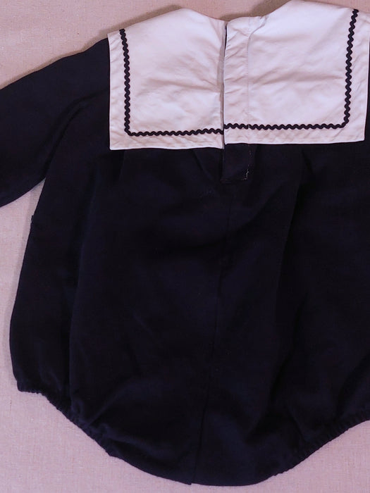 PETIT BATEAU Babies' short plain cotton playsuit with a collar