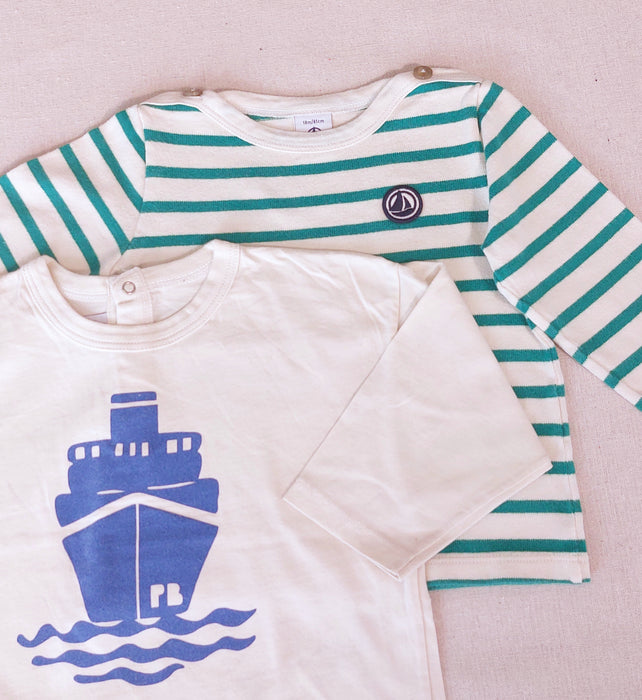 PETIT BATEAU Baby Set of 2 T-Shirts