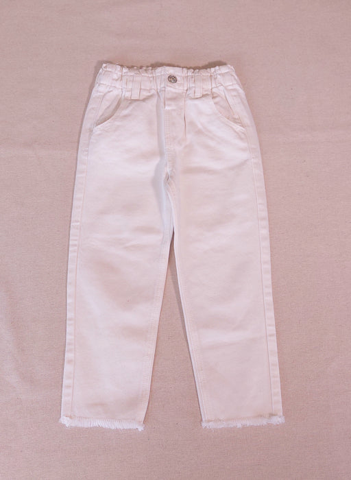 MANGO Girl's White Baggy Jeans