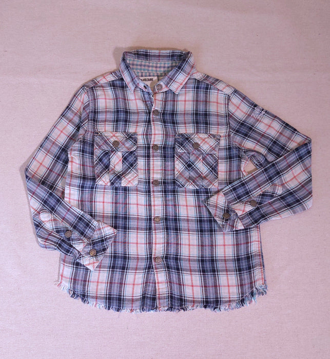 ZADIG & VOLTAIRE Kids' Checked Shirt with Embroidered Back