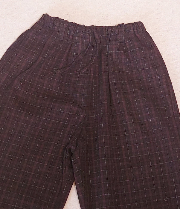 ZARA Wide-Leg Check Trousers