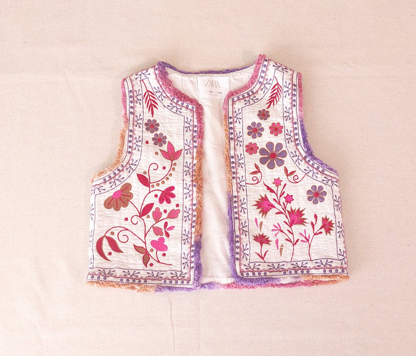 ZARA Girl's Embroidered Sleeveless Vest