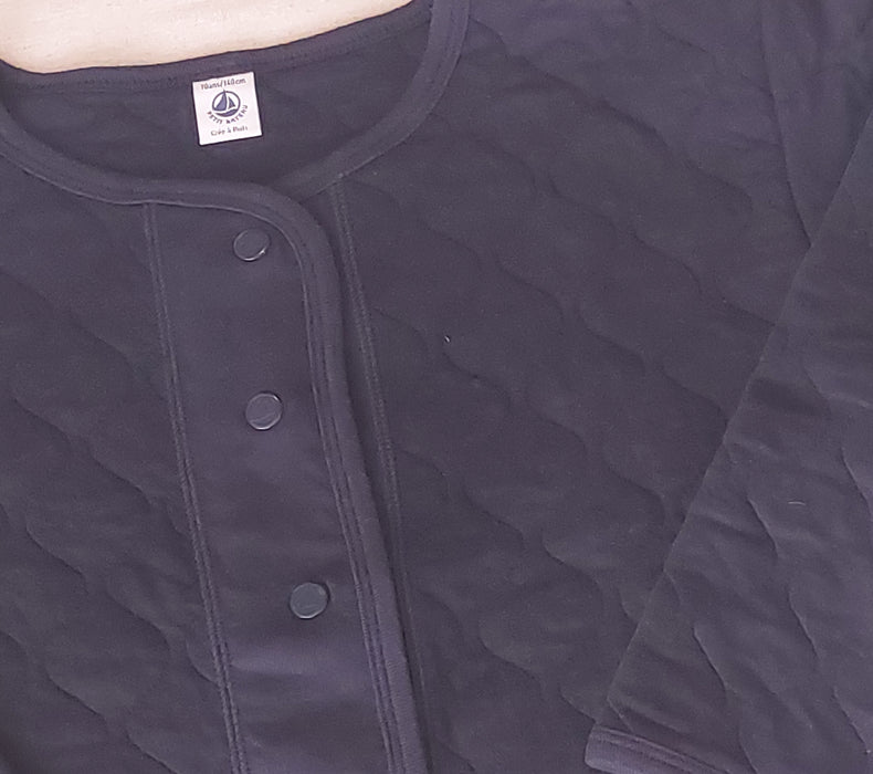 PETIT BATEAU Girls’ Navy Quilted Tubique Cardigan