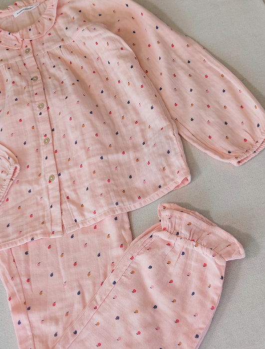MONOPRIX Girls’ Printed Pyjama with Ruffle Details – New item
