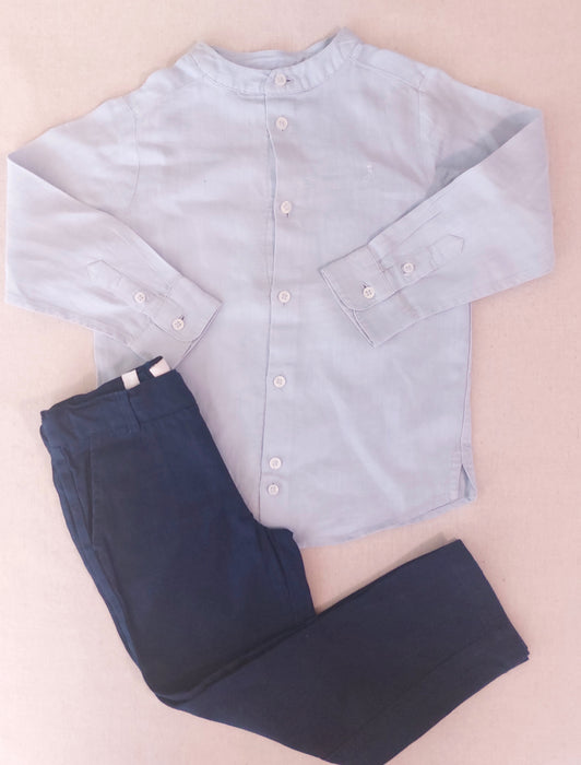 JACADI Boy Set - Linen Shirt & Trousers
