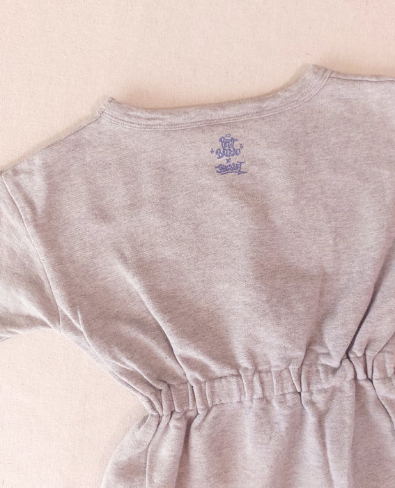 PETIT BATEAU Girls’ Plain Cotton Dress with Embroidered Detail