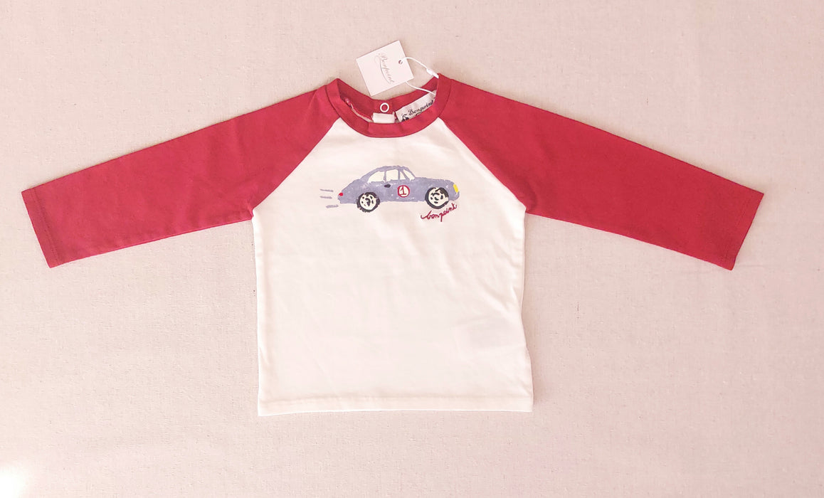 BONPOINT Tahsin Baby T-shirt with car print in organic cotton