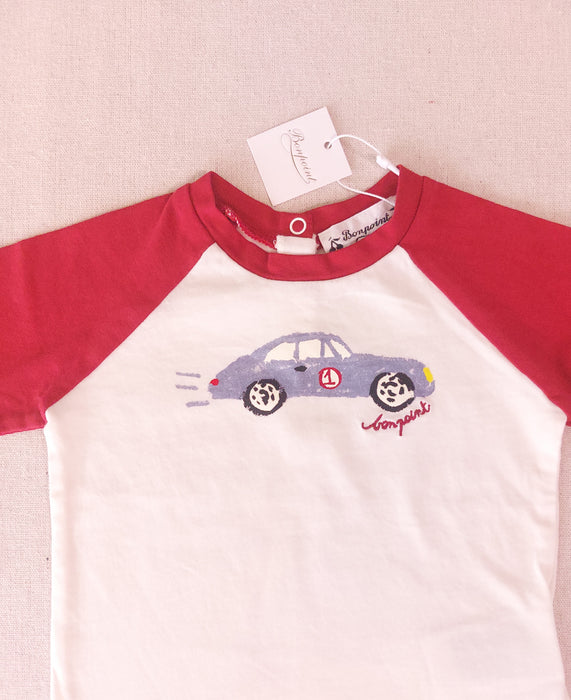 BONPOINT Tahsin Baby T-shirt with car print in organic cotton