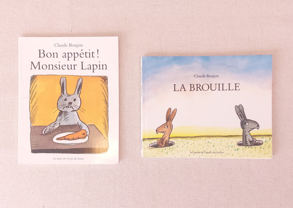 L'ECOLE DES LOISIRS  Lot de 2 livres pour enfants de CLAUDE BOUJON
