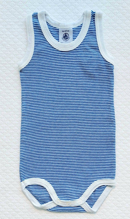 PETIT BATEAU Milleraies striped sleeveless bodysuits