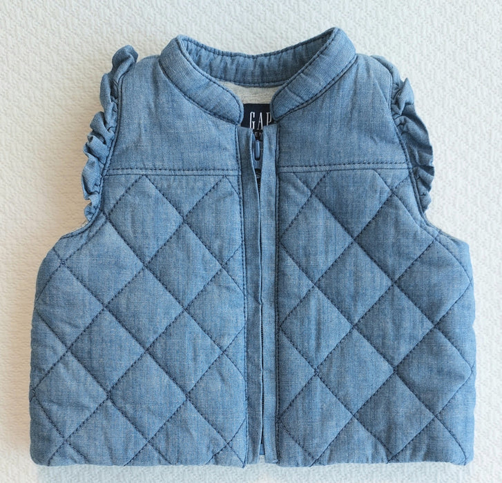 GAP DENIM Baby Sleeveless Quilted Denim Jacket