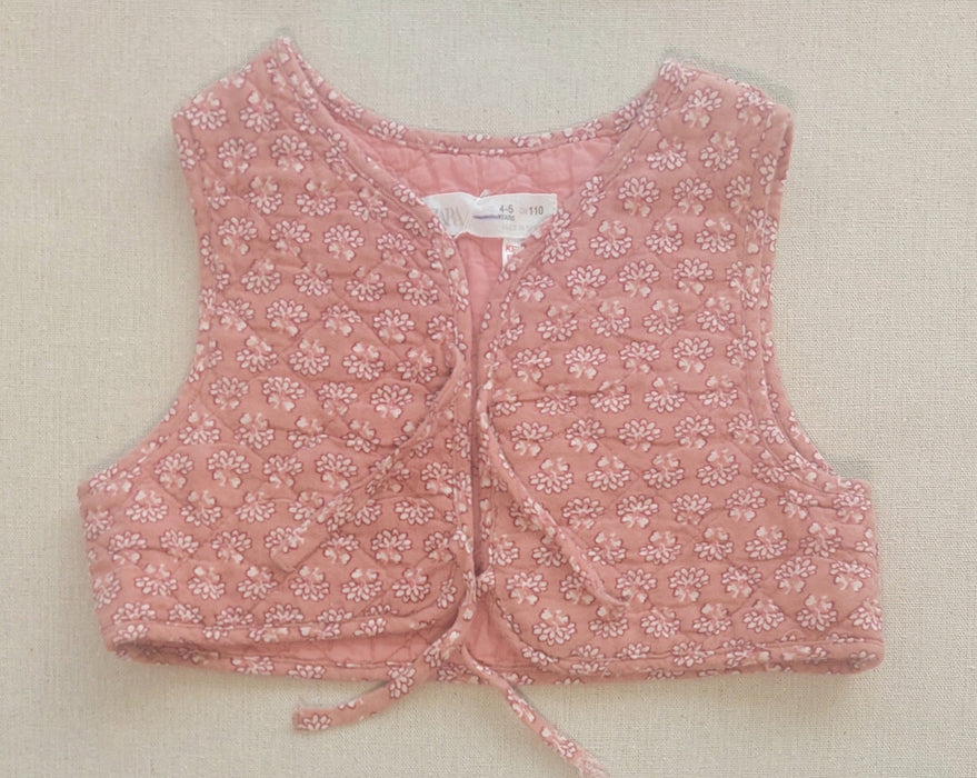 ZARA Short sleeveless printed cardigan