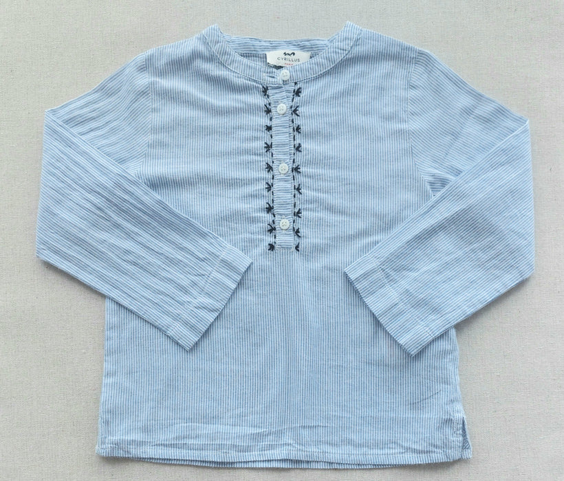 CYRILLUS Striped and Embroidered Blouse